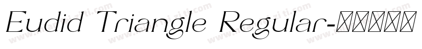 Eudid Triangle Regular字体转换